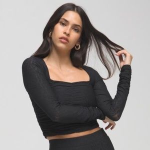 Good American Black Crop Top // Long Sleeve // Size 5